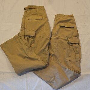 Tru-Spec Men's Lot of 2 Cargo Tactical Button Fly Pants Tan‎ Khaki Medium Long